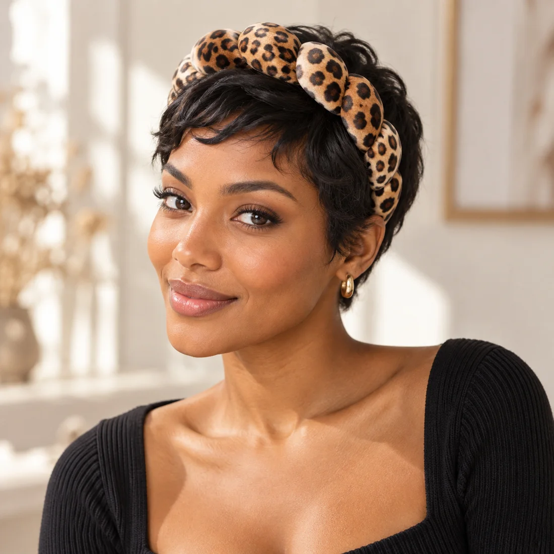 Serre-tête léopard de la collection Femme Féline